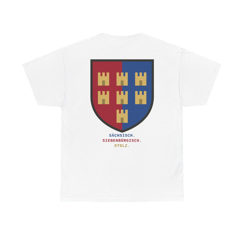Rückseite Siebenbürgen T-Shirt Damen — Sächsisch. Siebenbürgisch. Stolz.